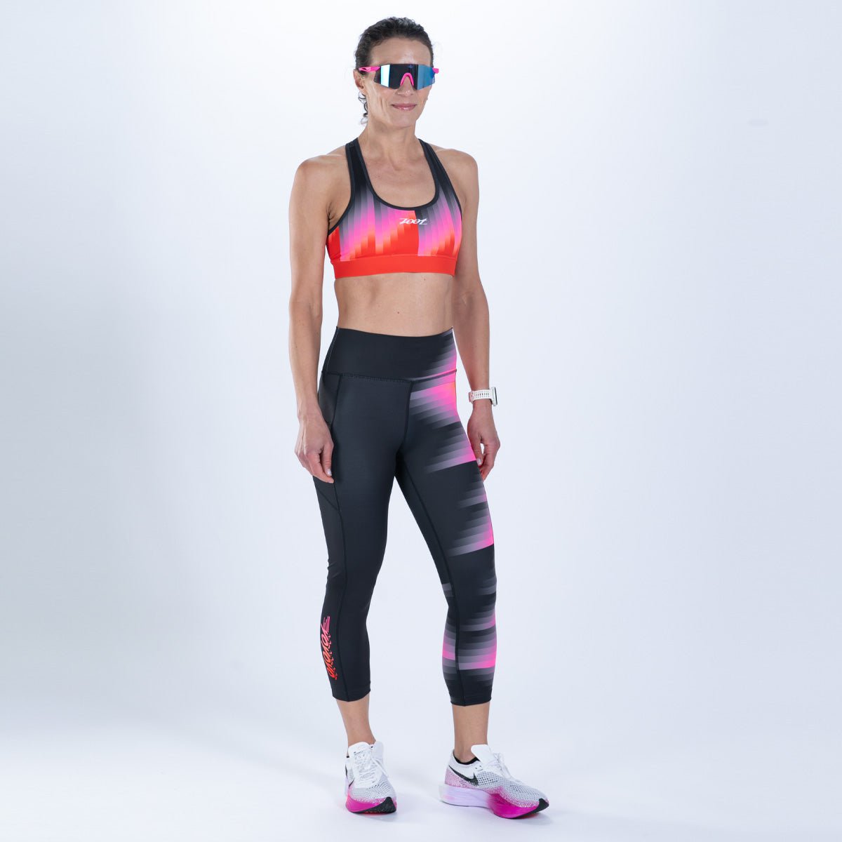 Zoot Sports RUN BOTTOMS Women's Ltd Run High Rise Capri - Yo Yo Yo