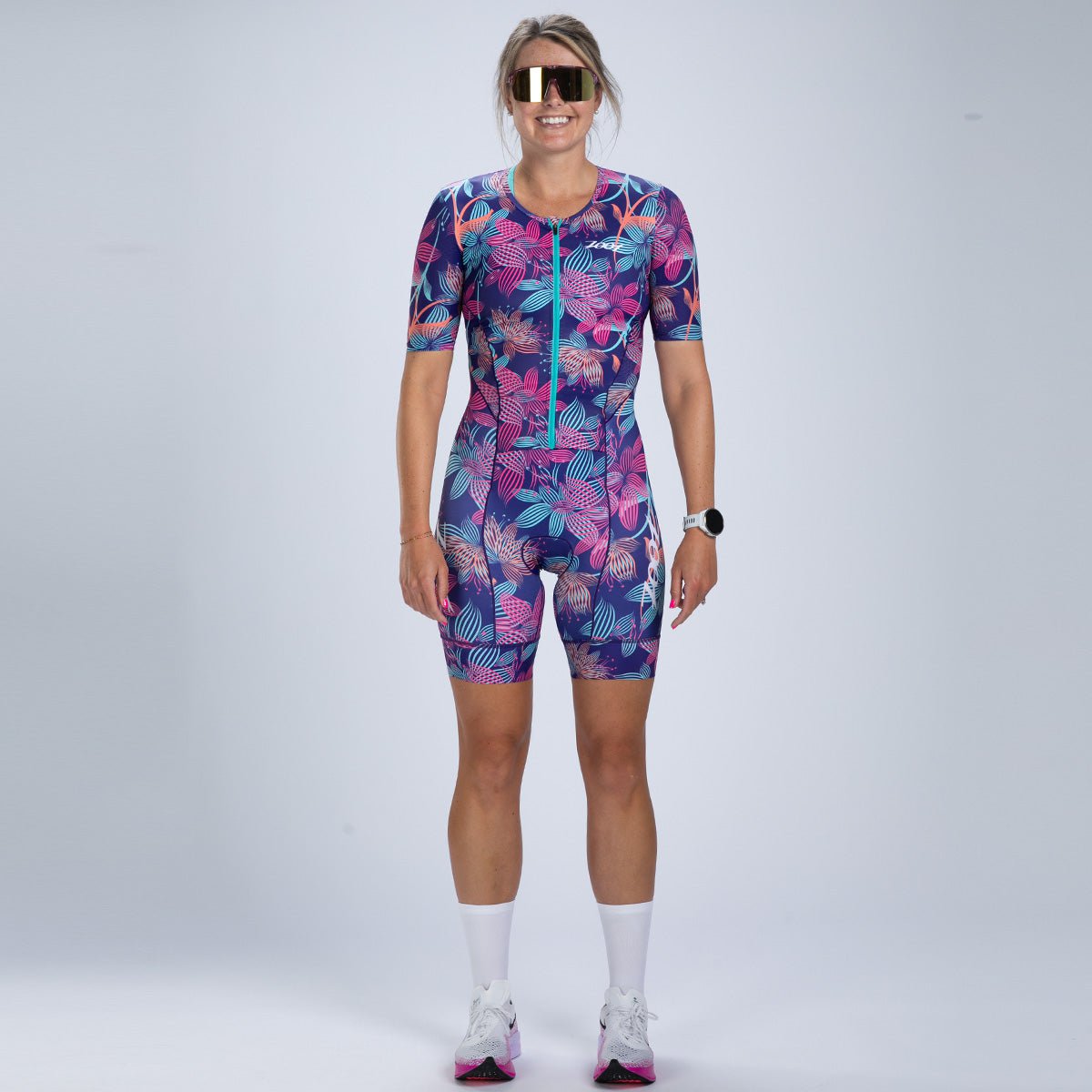 Zoot Sports TRI RACESUITS Women's Ltd Tri Aero Fz Racesuit -Flora
