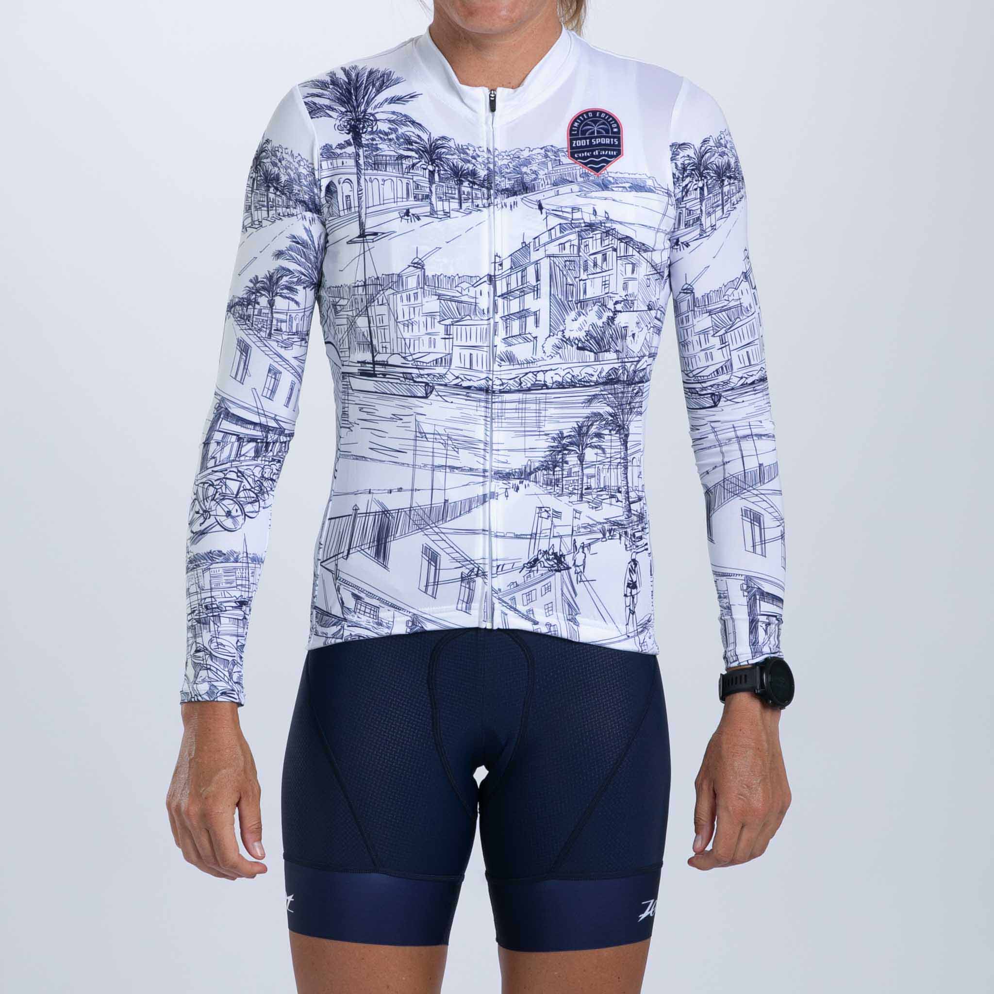 rennrad longsleeve Damen LTD Rennrad Sun Stop Trikot mit langen Ärmeln