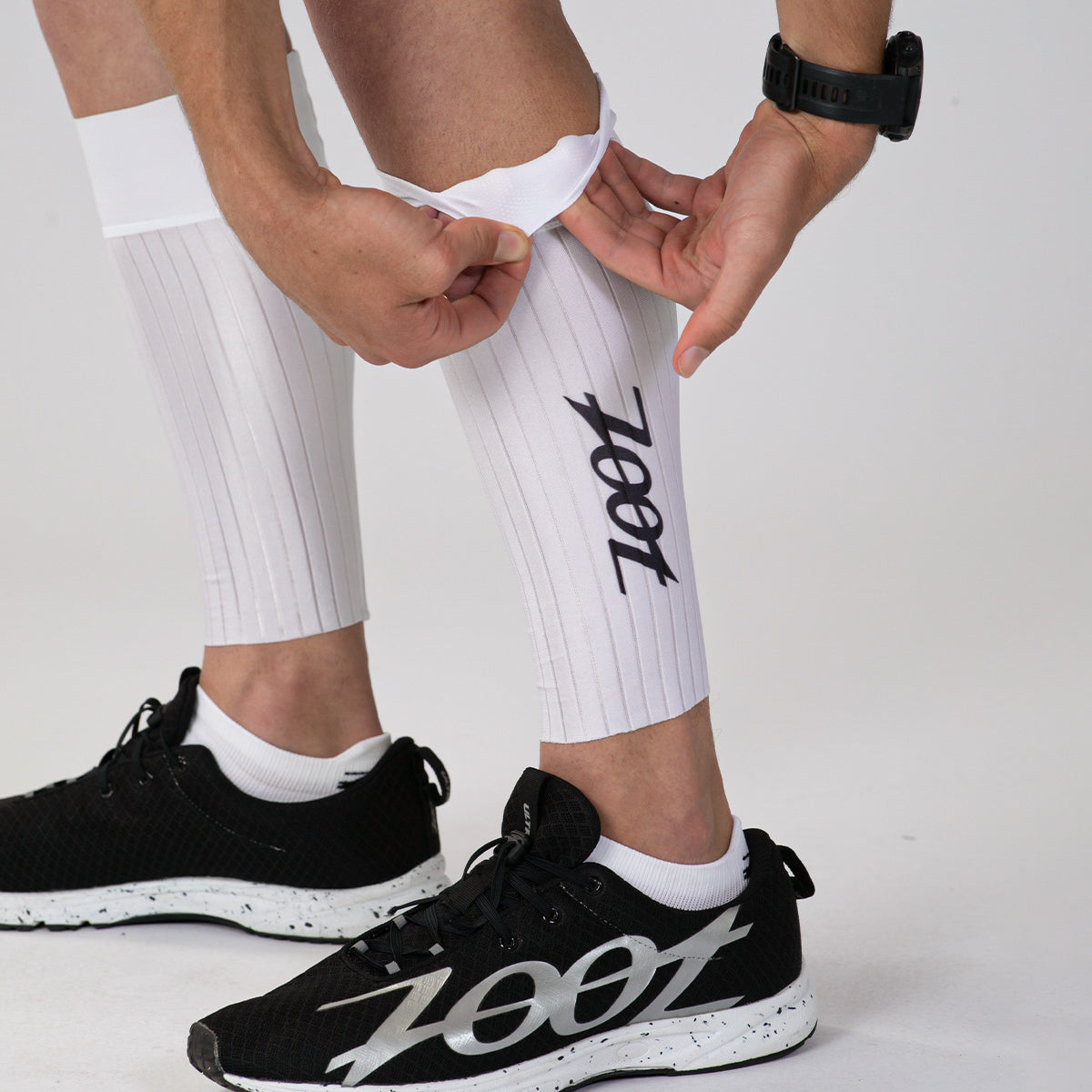 Unisex Elite Aero Calf Sleeves - White