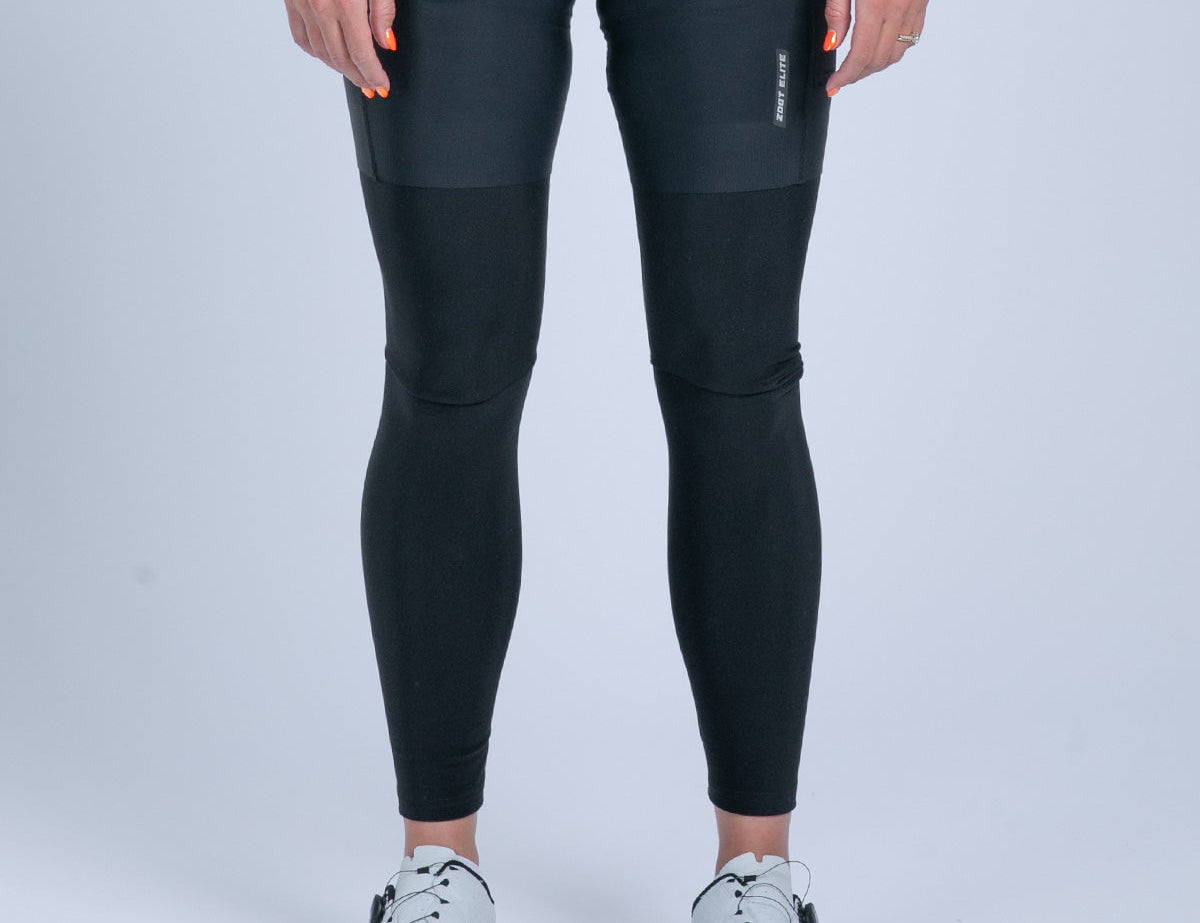 Zoot Sports ACCESSORIES Unisex Elite Cycle Hallocore Thermal Leg Warmers - Jet Black