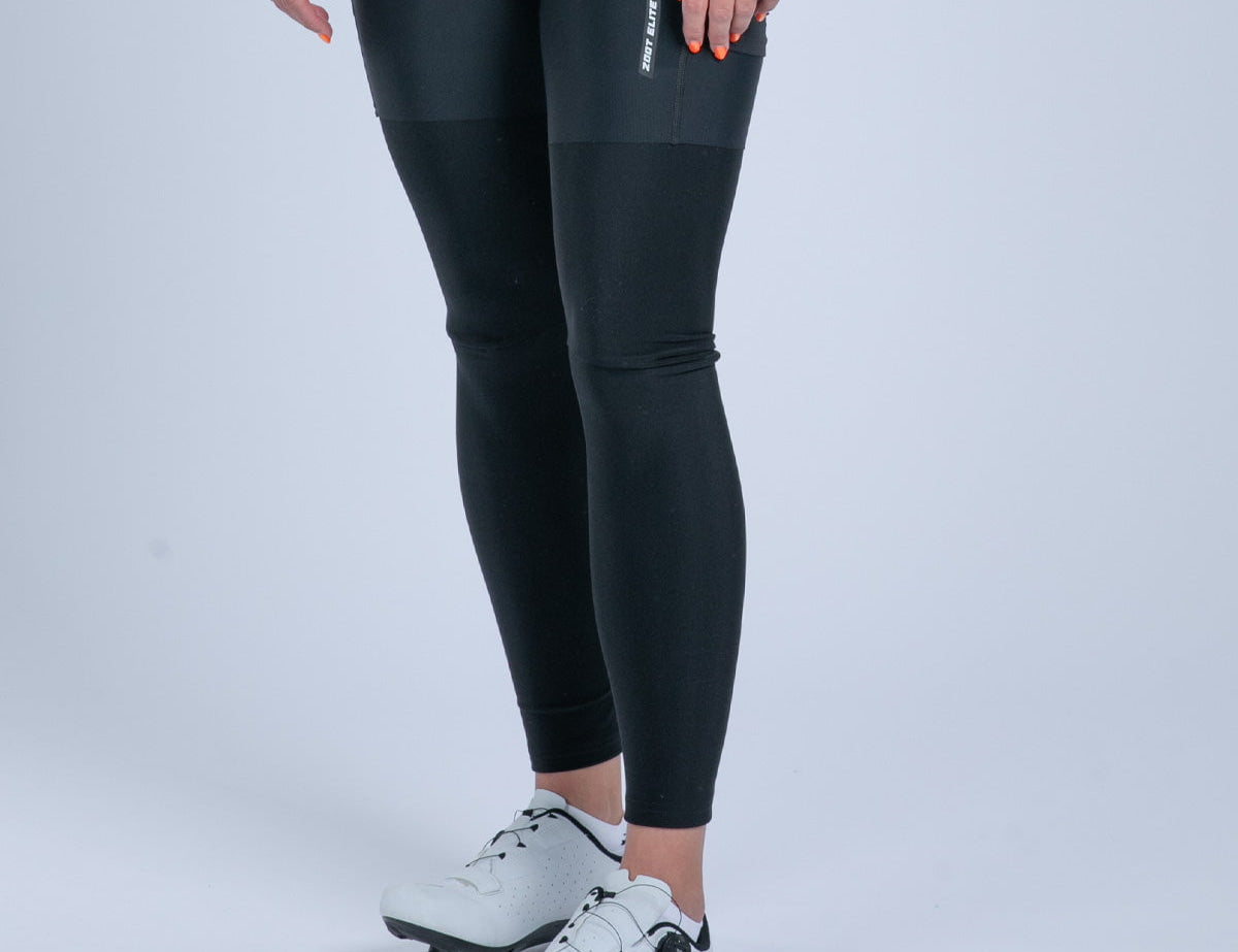 Zoot Sports ACCESSORIES Unisex Elite Cycle Hallocore Thermal Leg Warmers - Jet Black