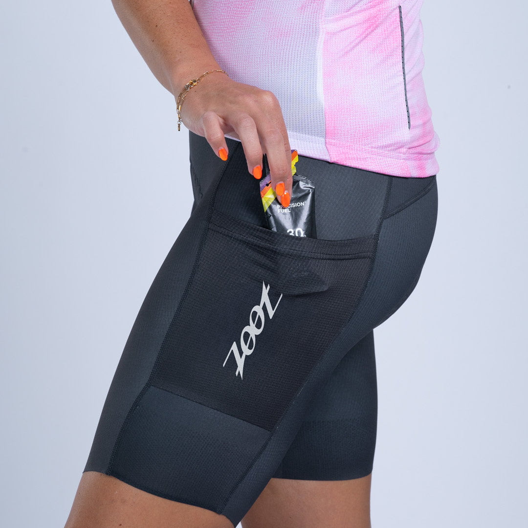 Zoot Sports CYCLE BIBS Women's Cycle Seamless Cargo Bib Short - Good Vibes Only