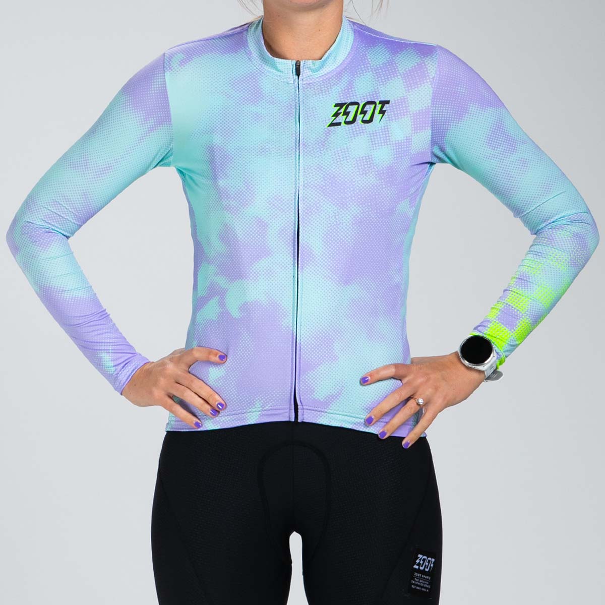 Womens LTD Cycle Sun Stop Longsleeve Jersey Electric