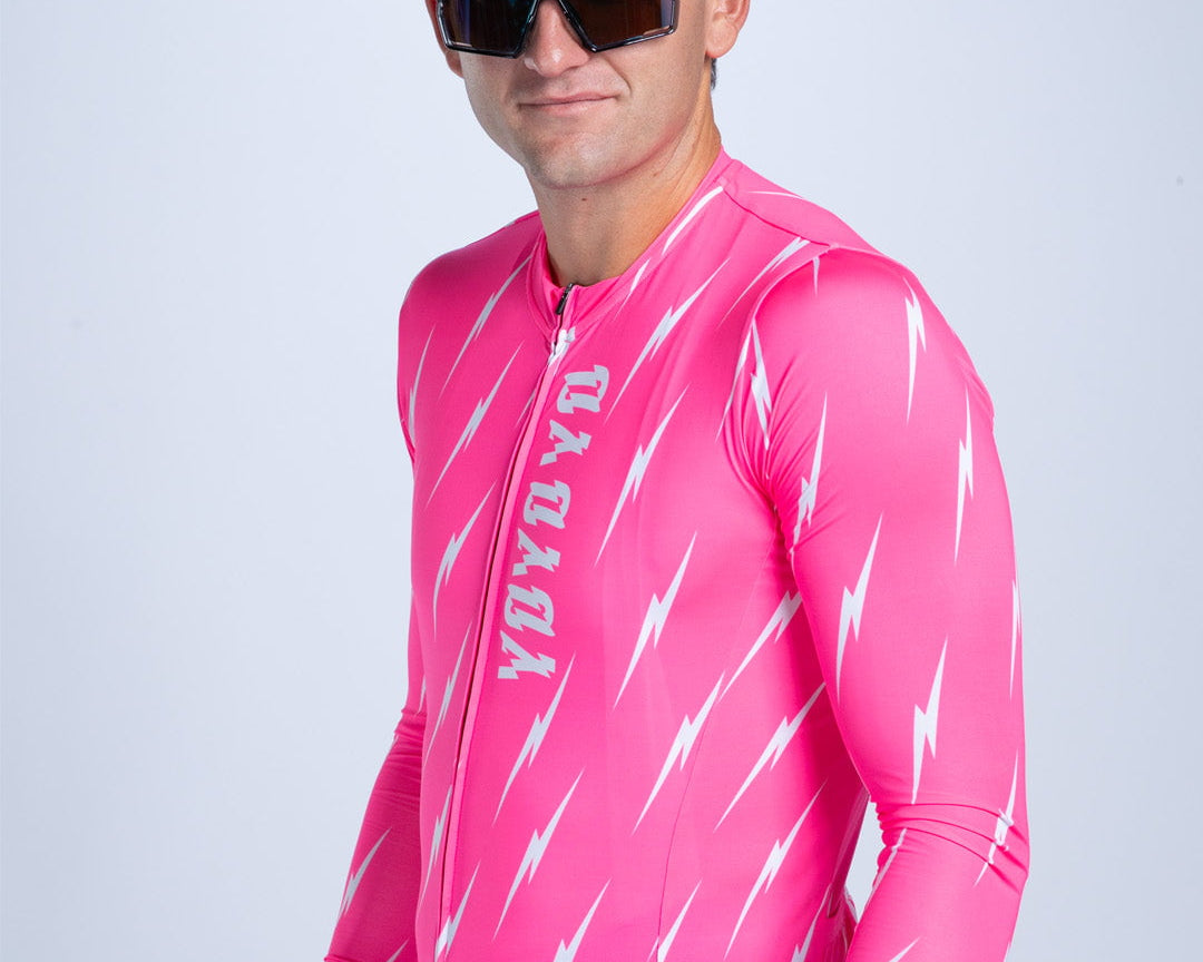 Zoot Sports CYCLE LONG SLEEVE JERSEYS Men's Ltd Cycle Sun Stop LS Jersey - Elements Bolts