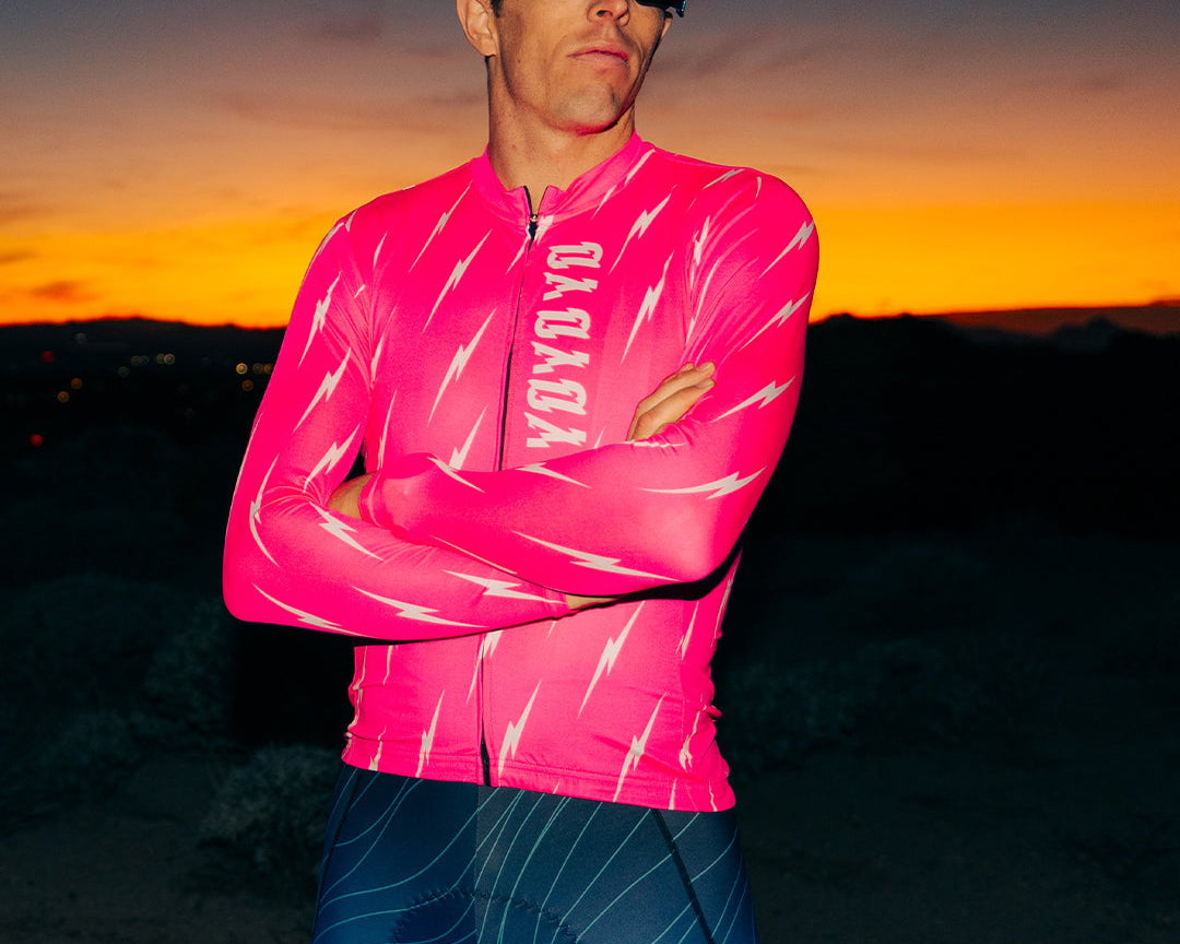 Zoot Sports CYCLE LONG SLEEVE JERSEYS Men's Ltd Cycle Sun Stop LS Jersey - Elements Bolts