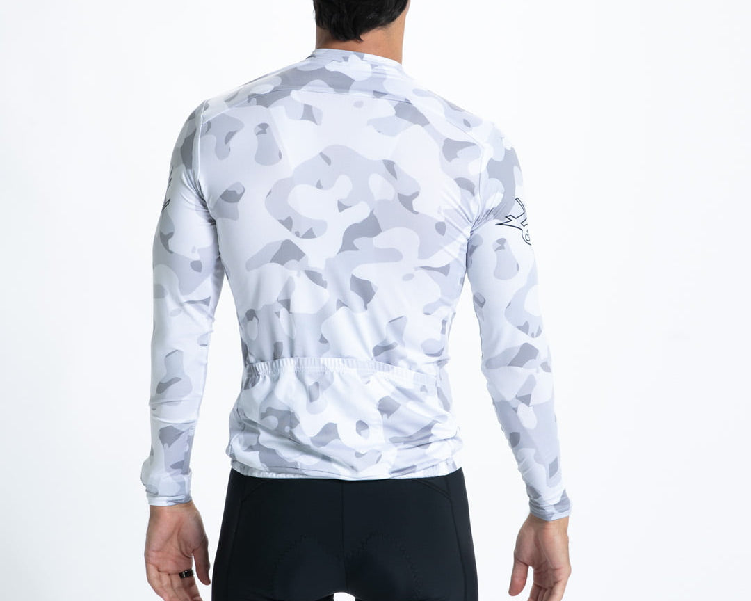 Zoot Sports CYCLE LONG SLEEVE JERSEYS Men's Ltd Cycle Sun Stop Ls Jersey   - Snow Camo