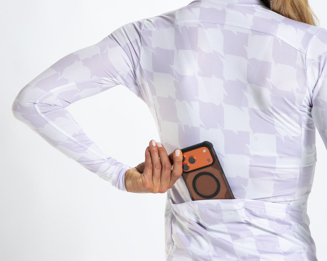 Zoot Sports CYCLE LONG SLEEVE JERSEYS Women's Ltd Cycle Sun Stop Ls Jersey   - Checkers