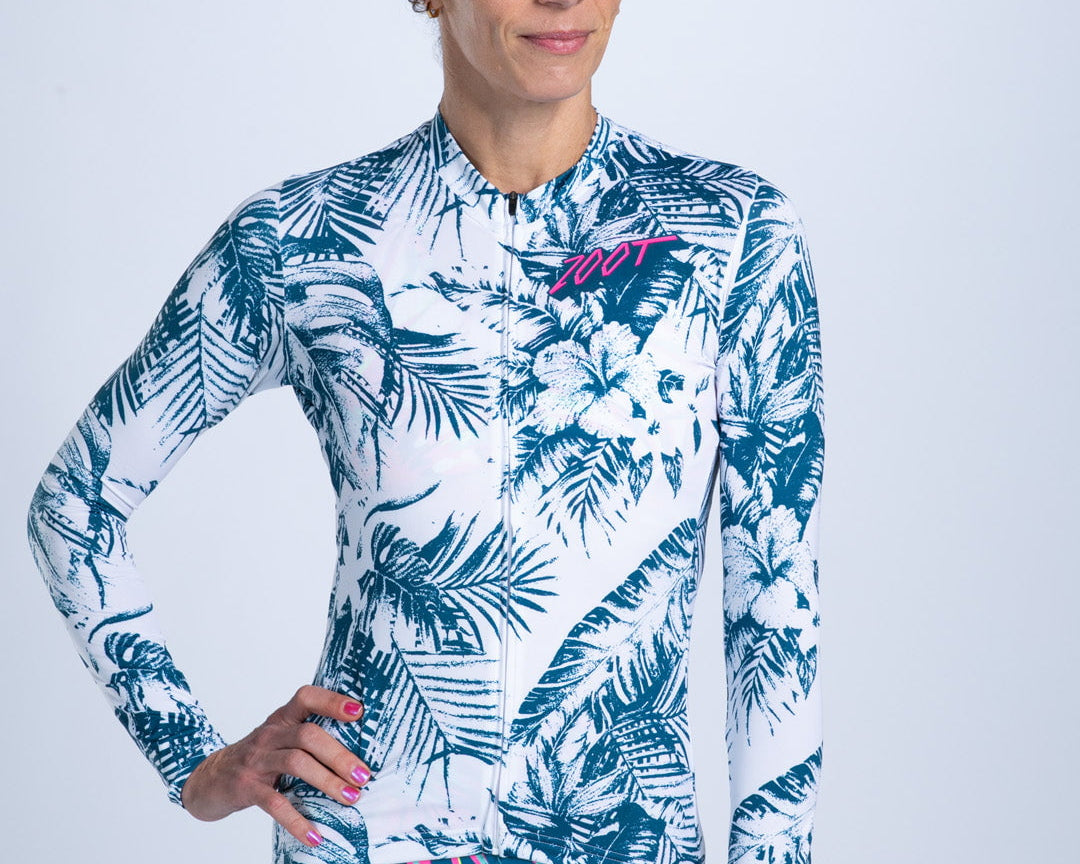 Zoot Sports CYCLE LONG SLEEVE JERSEYS Women's Ltd Cycle Sun Stop LS Jersey - Island Original