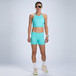 Zoot Sports RUN BOTTOMS Women's Core Run Pulse 4" Short - Aqua Blue
