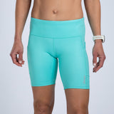Zoot Sports RUN BOTTOMS Women's Core Run Pulse 8" Short - Aqua Blue