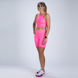 Zoot Sports RUN BOTTOMS Women's Core Run Pulse 8" Short - Bright Pink