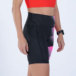 Zoot Sports RUN BOTTOMS Women's Ltd Run 6" Pulse High-Rise Short - Yo Yo Yo