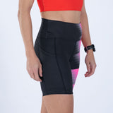 Zoot Sports RUN BOTTOMS Women's Ltd Run 6" Pulse High-Rise Short - Yo Yo Yo