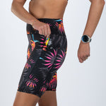 Zoot Sports RUN BOTTOMS Women's Ltd Run 8" Pulse High-Rise Short - Tropical Magic