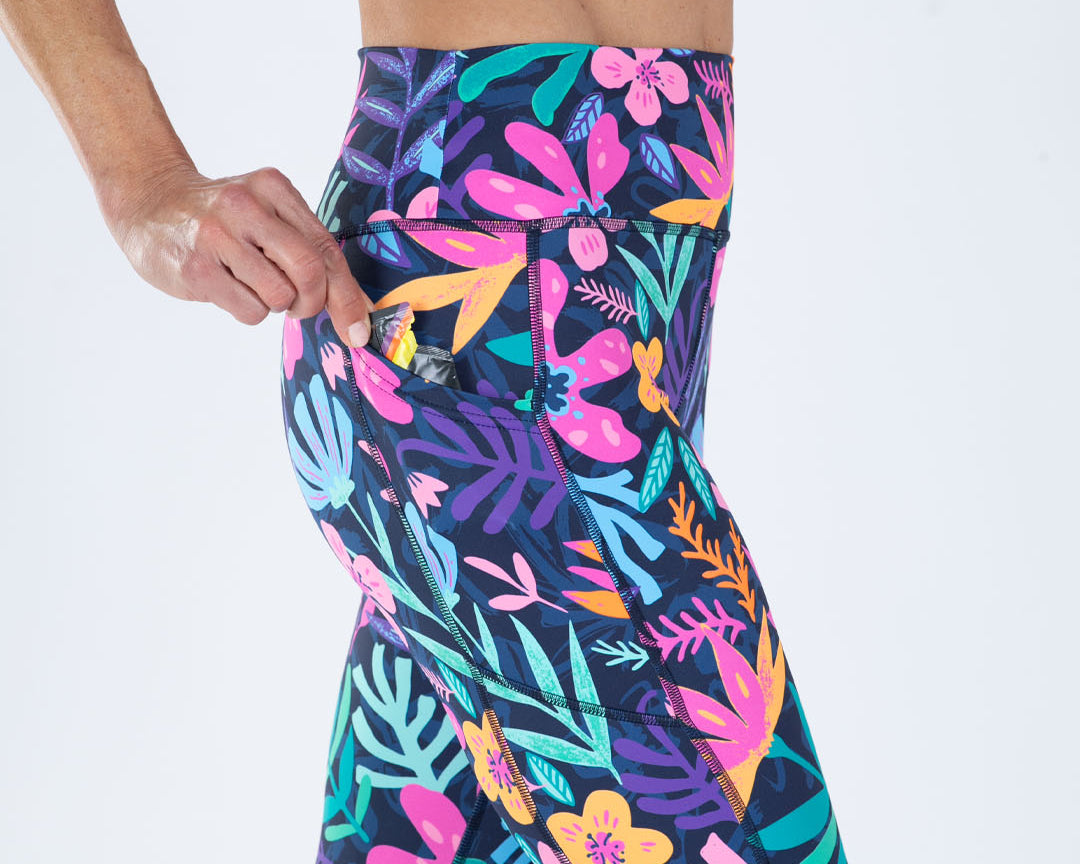 Zoot Sports RUN CAPRIS Women's Ltd Run Pulse High-Rise Capri - Florescence