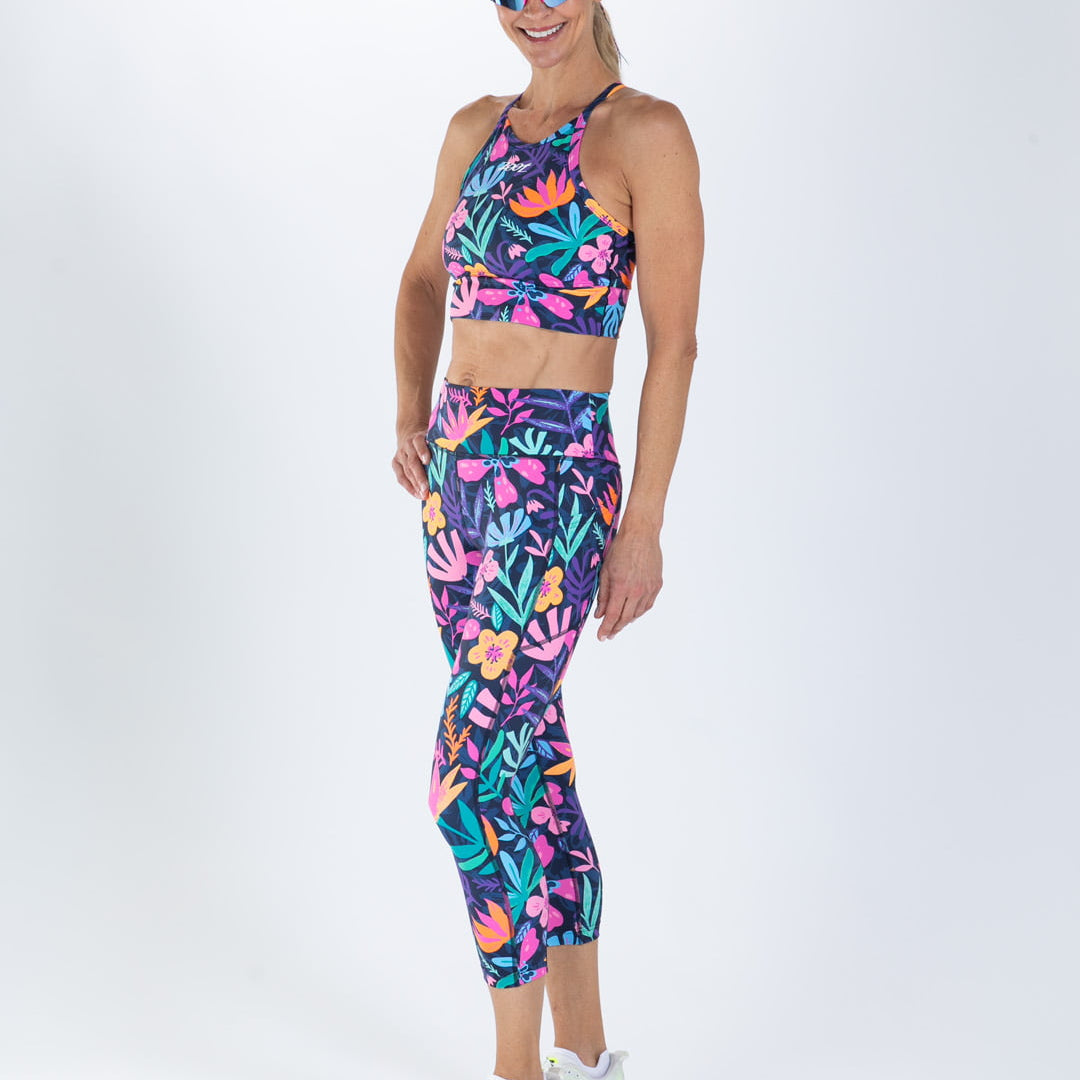 Zoot Sports RUN CAPRIS Women's Ltd Run Pulse High-Rise Capri - Florescence