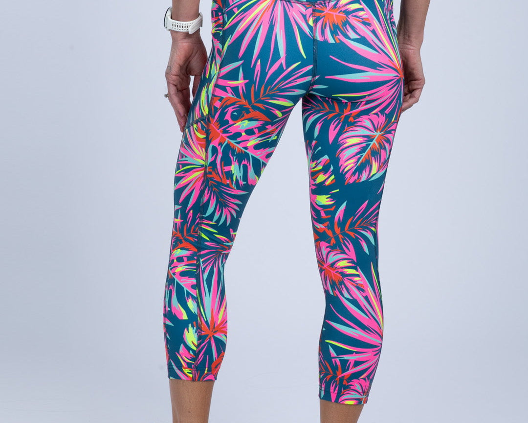 Zoot Sports RUN CAPRIS Women's Ltd Run Pulse High-Rise Capri - Island Original