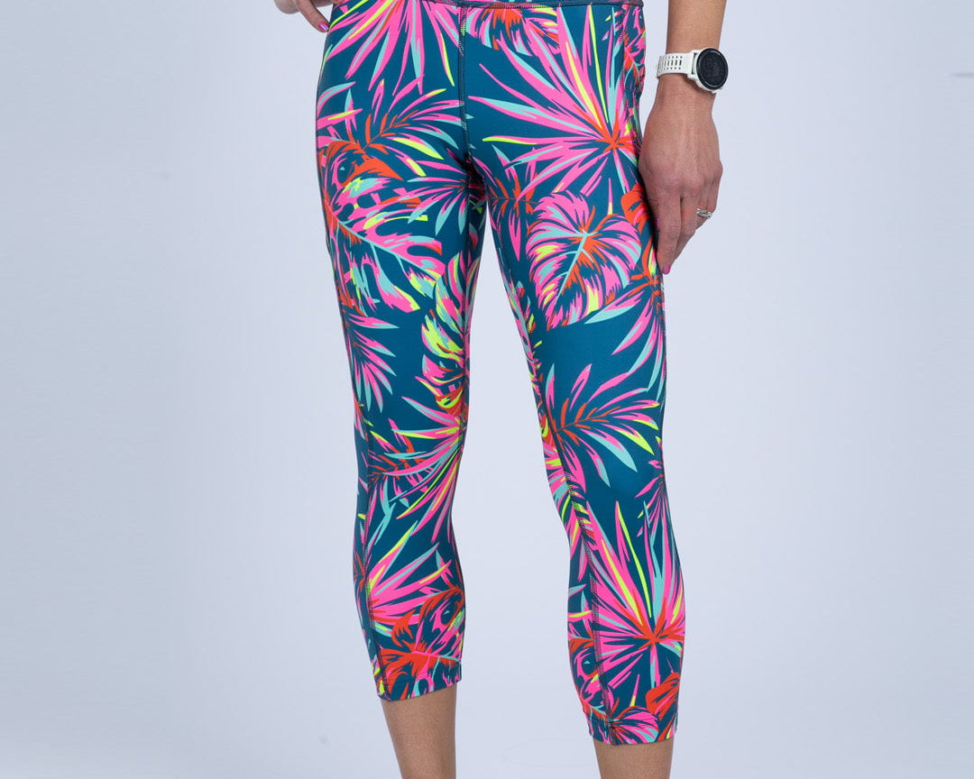 Zoot Sports RUN CAPRIS Women's Ltd Run Pulse High-Rise Capri - Island Original