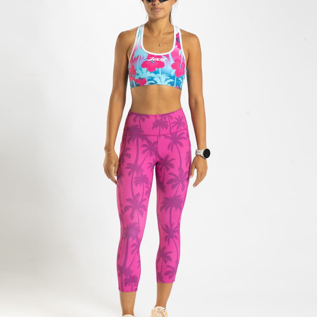 Zoot Sports RUN CAPRIS Women's Ltd Run Pulse High-Rise Capri - Paradise