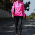 Zoot Sports RUN JACKETS Women's Ltd Run Thermal Half Zip - Hi Viz Pink