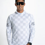 Zoot Sports RUN LONG SLEEVE TEES Men's Ltd Run Sun Stop Hoodie - Checkers
