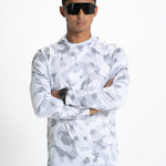 Zoot Sports RUN LONG SLEEVE TEES Men's Ltd Run Sun Stop Hoodie - Snow Camo