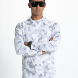 Zoot Sports RUN LONG SLEEVE TEES Men's Ltd Run Sun Stop Hoodie - Snow Camo
