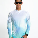 Zoot Sports RUN LONG SLEEVE TEES Men's Ltd Run Sun Stop Hoodie - Sunset