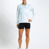 Zoot Sports RUN LONG SLEEVE TEES Women's Ltd Run Sun Stop Hoodie - Blue Hawaii