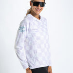 Zoot Sports RUN LONG SLEEVE TEES Women's Ltd Run Sun Stop Hoodie - Checkers