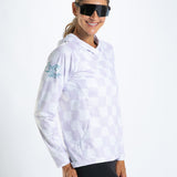 Zoot Sports RUN LONG SLEEVE TEES Women's Ltd Run Sun Stop Hoodie - Checkers