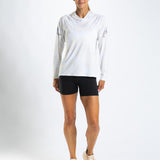 Zoot Sports RUN LONG SLEEVE TEES Women's Ltd Run Sun Stop Hoodie - Hibiscus