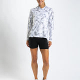 Zoot Sports RUN LONG SLEEVE TEES Women's Ltd Run Sun Stop Hoodie - Snow Camo