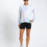 Zoot Sports RUN LONG SLEEVE TEES Women's Ltd Run Sun Stop Hoodie - Sunset