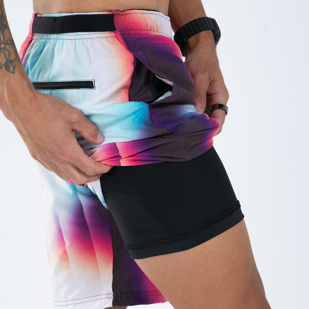Zoot Sports RUN SHORTS 2-1 BOXER BRIEF Men's Elite Run 8" Short 2 in 1 - Sonic Shift