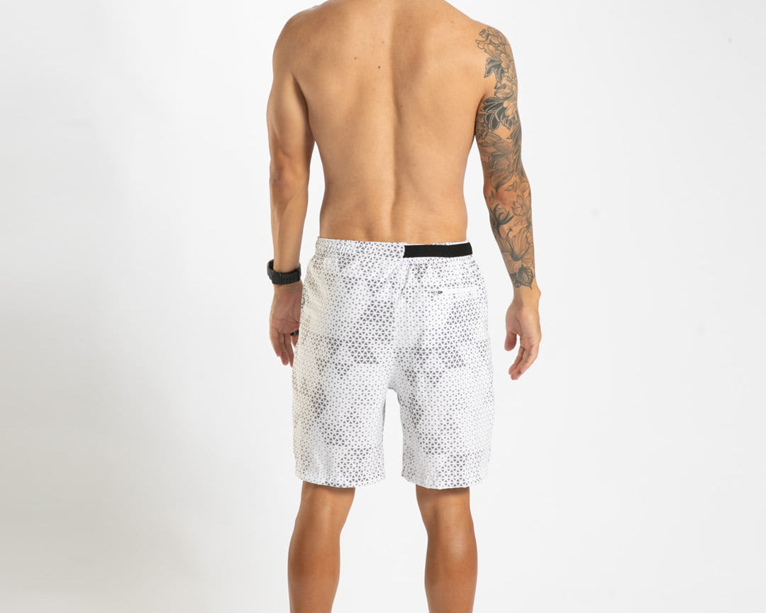 Zoot Sports RUN SHORTS 2-1 BOXER BRIEF Men's Elite Run 8" Short 2 in 1 - Sonic White