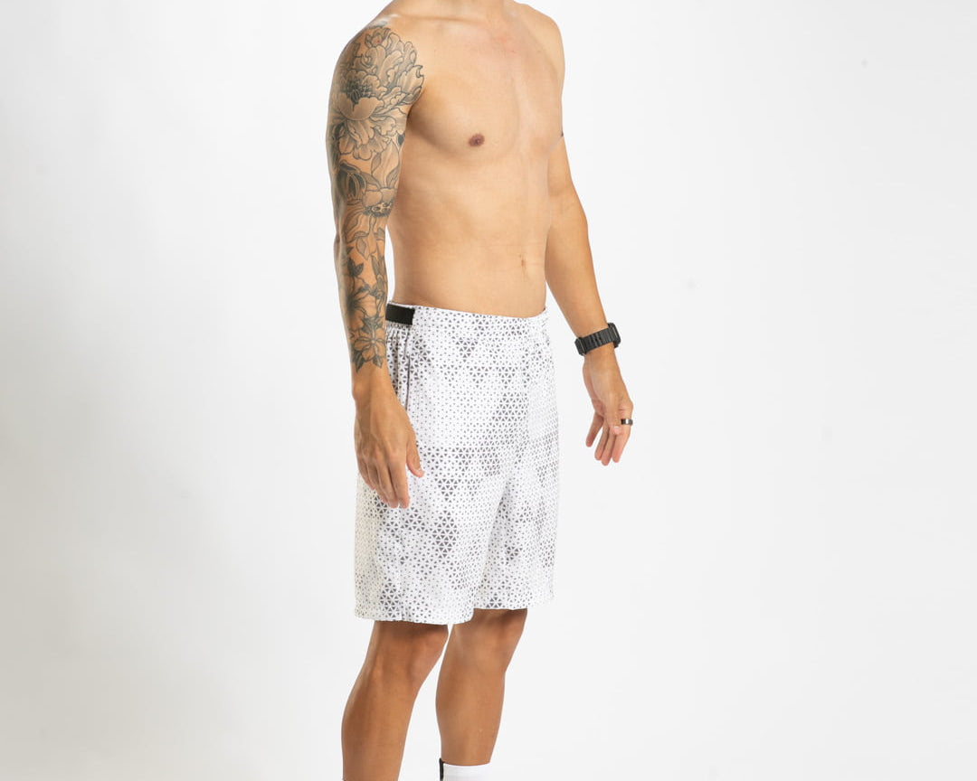 Zoot Sports RUN SHORTS 2-1 BOXER BRIEF Men's Elite Run 8" Short 2 in 1 - Sonic White