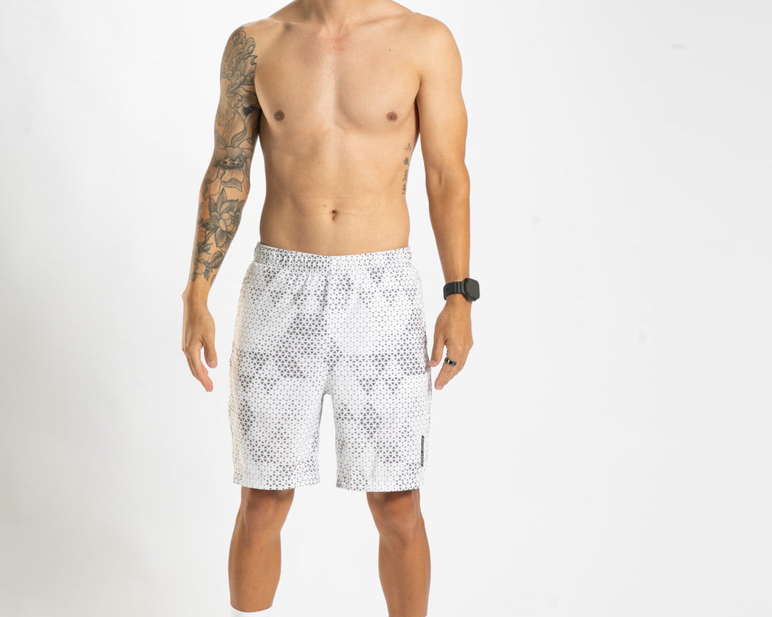 Zoot Sports RUN SHORTS 2-1 BOXER BRIEF Men's Elite Run 8" Short 2 in 1 - Sonic White