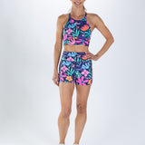 Zoot Sports RUN SHORTS 4" INSEAM Women's Ltd Run 4" Pulse High-Rise Short - Florescence