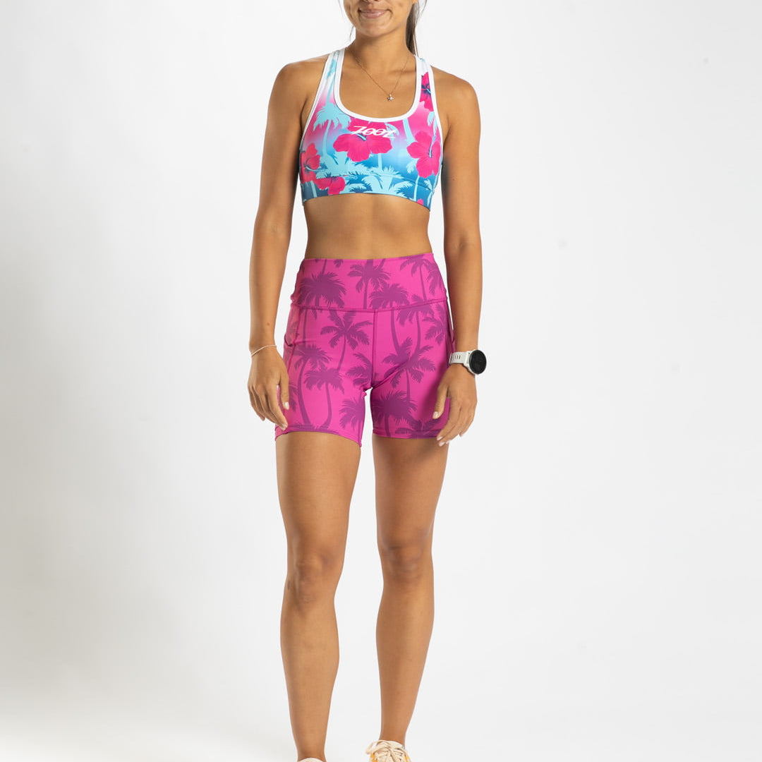 Zoot Sports RUN SHORTS 6" INSEAM Women's Ltd Run 6" Pulse High-Rise Short - Paradise