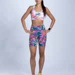 Zoot Sports RUN SHORTS 8" INSEAM Women's Ltd Run 8" Pulse High-Rise Short - Island Original