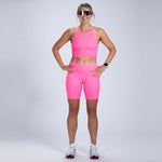 Zoot Sports RUN TOPS Women's Core Run Crop - Bright Pink