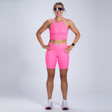 Zoot Sports RUN TOPS Women's Core Run Crop - Bright Pink