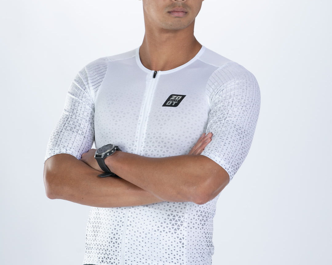 Zoot Sports TRI AERO JERSEYS Men's Elite P1 Tri Aero Jersey  - Sonic White