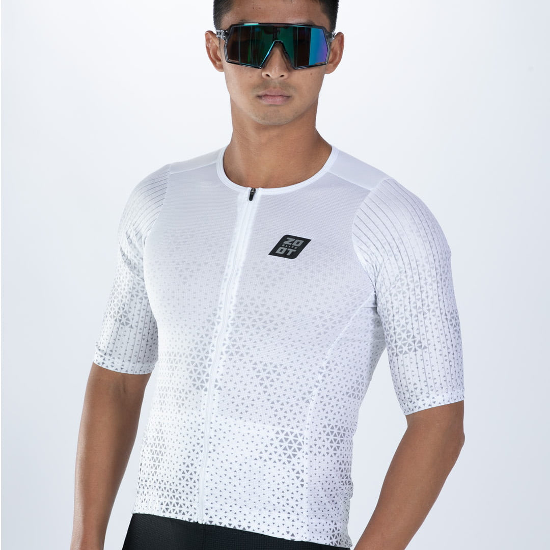 Zoot Sports TRI AERO JERSEYS Men's Elite P1 Tri Aero Jersey  - Sonic White