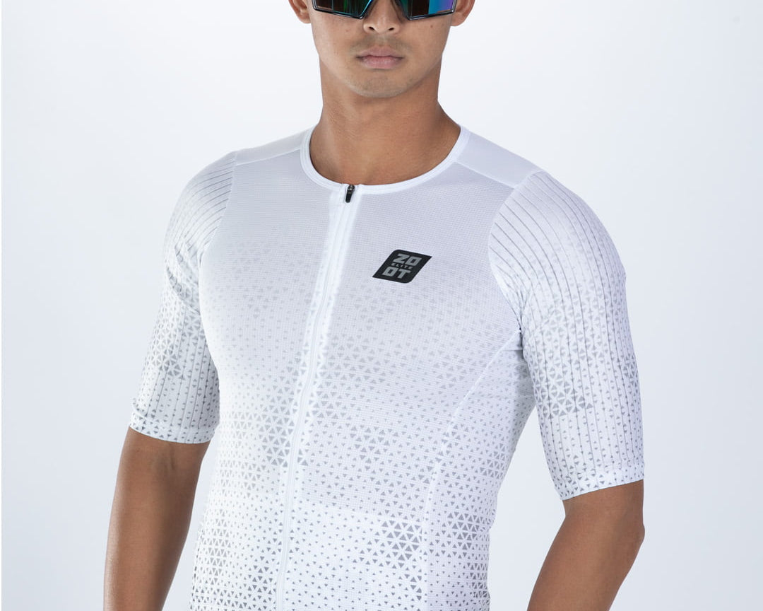 Zoot Sports TRI AERO JERSEYS Men's Elite P1 Tri Aero Jersey  - Sonic White