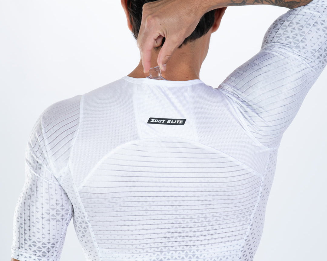 Zoot Sports TRI AERO RACESUITS Men's Elite P1 Tri Aero Fz Racesuit - Sonic White
