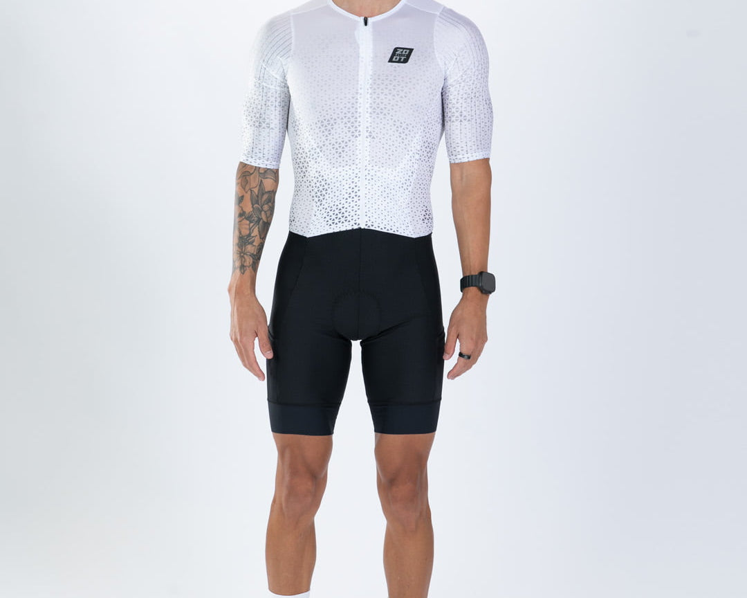Zoot Sports TRI AERO RACESUITS Men's Elite P1 Tri Aero Fz Racesuit - Sonic White