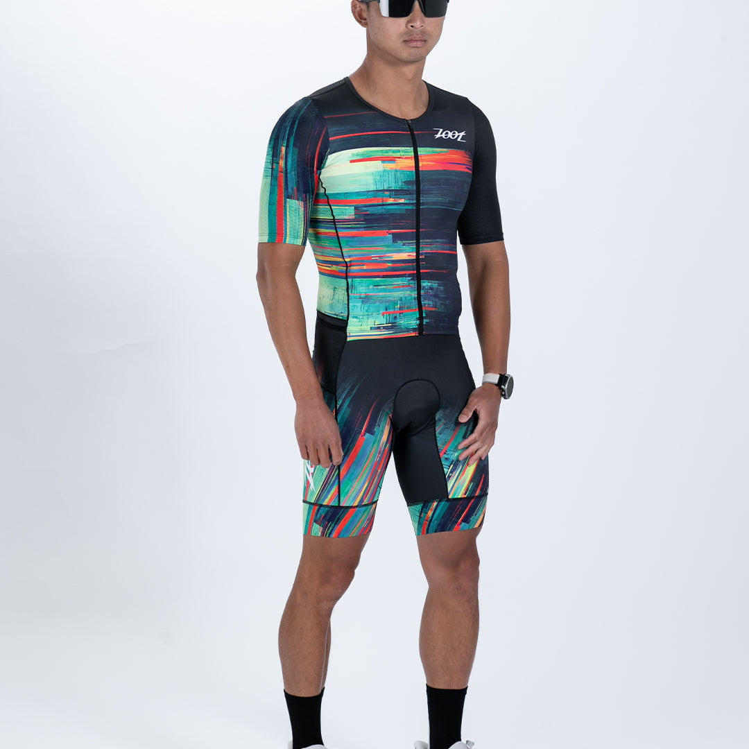 Zoot Sports TRI AERO RACESUITS Men's Ltd Tri Aero Fz Racesuit - Glitch